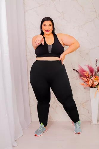 Calça Legging Plus Size Não Fica Transparente Modela Bumbum