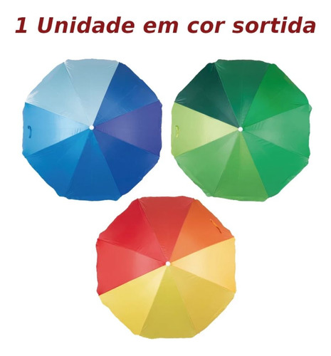 Kit Praia Guarda Sol + 2 Banquetas Dobráveis + Saca Areia