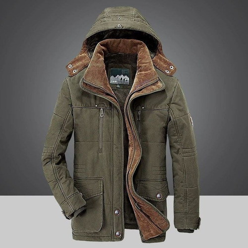 Nnnn Chamarra Polar Con Capucha For Hombre, Abrigo Militar
