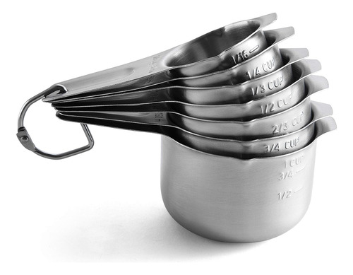 Juego De Tazas Medidoras De Acero Inoxidable Y Cucharas Medi