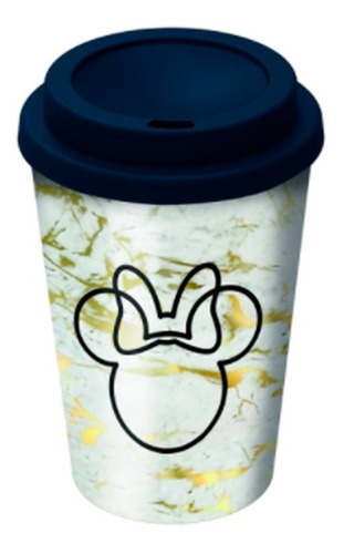 Vaso De Cafe Doble Pared 390ml Minnie Mouse