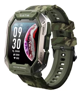 Smartwatch Reloj Inteligente Tank C20 Verde Militar 5 Atm