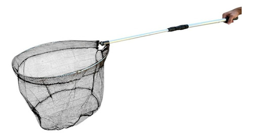 Copo De Pesca Extensible Plegable - Aluminio 1.6 Mt Negro
