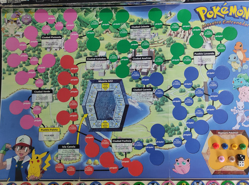 Juego De Mesa Pokémon Maestro Entrenador Hasbro 1999 (Usado)