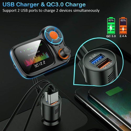 Aparelho Bluetooth Adaptador Para Carro Carregador
