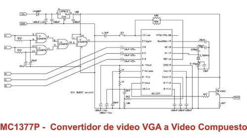 Mc1377 Colot Tv Rgb To Pal / Ntsc Encoder