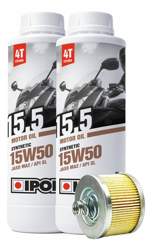 Kit Filtro Aceite Royal Enfield Meteor 350 + Ipone 15w50