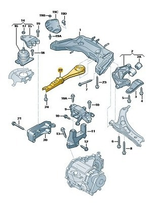 Imagem 5 de 7 de Coxim Apoio Traseiro Caixa Gol G5 G6 G7 Fox Original Vw