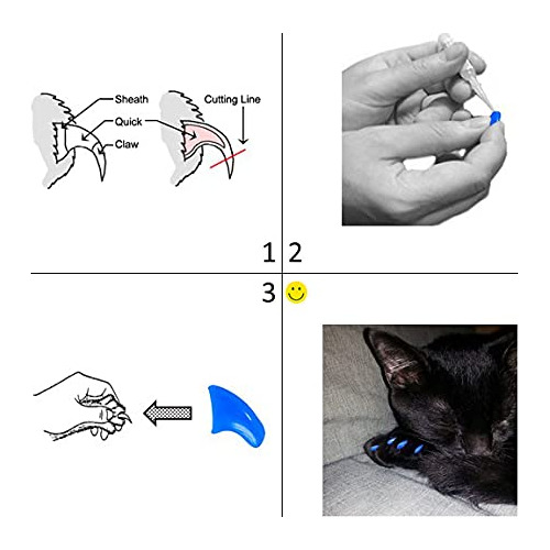 Purrdy Paws 40 Unidades De Tapas De Uñas Suaves Para Garras