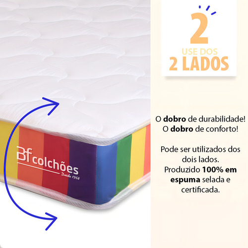 Cama Box com Colchão King D33 a Vácuo Ortopédico Rainbow 193x203cm BF Colchões