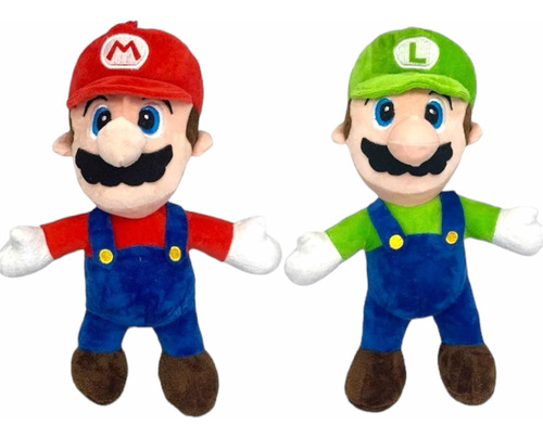 Peluche Mario Y Luigi Bros Combox2 Muñecos Excelente Calidad