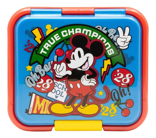 Lunchera Plastica Supreme Multi Compartimiento Stor Merienda Azul Mickey Mouse