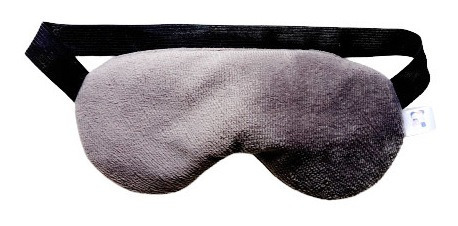 Imagem 1 de 9 de Máscara De Dormir Tapa Olho De Veludo Frente E Verso Cinza