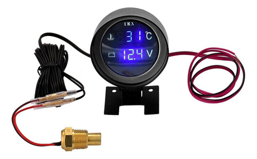 Voltímetro Automotivo Universal + Medidor De Temperatura