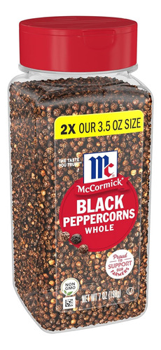 Mccormick Whole Black Peppercorns, 7 Oz
