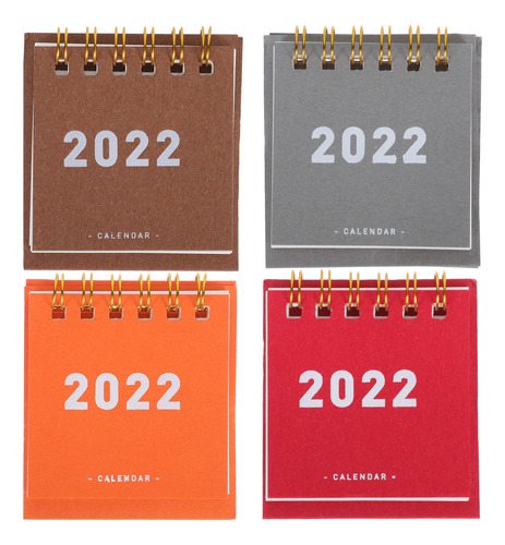 Set De 4 Minicalendarios De Escritorio Para 2022, Decoración