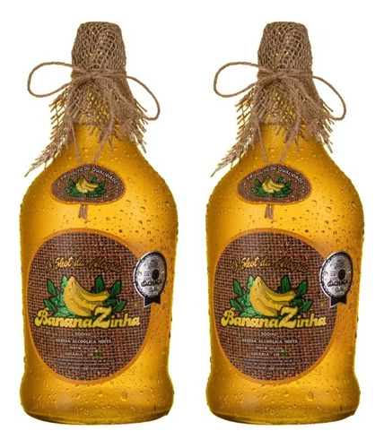 Kit 2 Cachaça Bananazinha Pinga De Banana 900ml Nota Fiscal