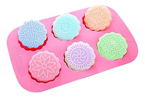 Xhaibei 6cavity Redondo Mooncake Chocolate Muffin Jabon Coo