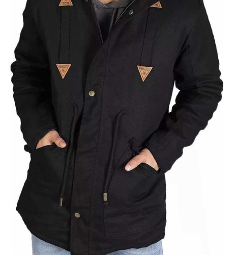 Campera Abrigada Parka Hombre Con Corderito