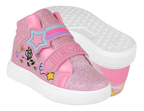 Tenis Casuales Niña Baby Cats 626242 Glitter Rosa 