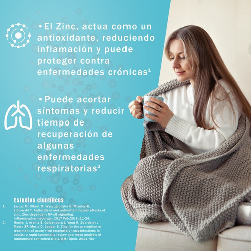 Nsn Zinc | Gluconato De Zinc | Con Inulina Y Prebióticos Sabor Sin sabor