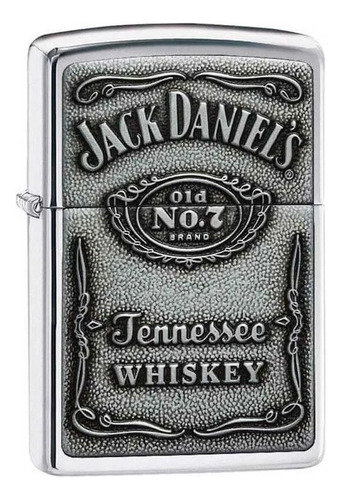 Encendedor Zippo Cromado Brillante Jack Daniels Mz250jd-427