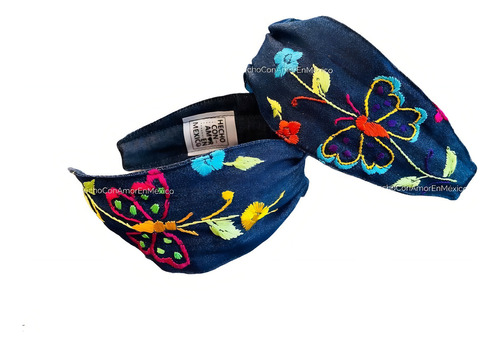 Diademas Artesanales Bordadas Color Negro