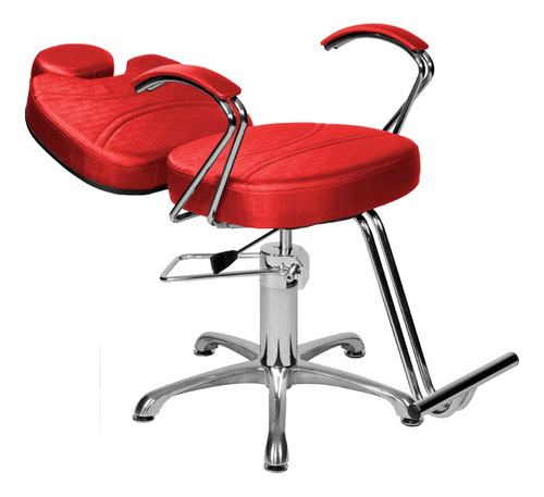 Cadeira Poltrona De Cabeleireiro Recl Topázio Vermelho Facto