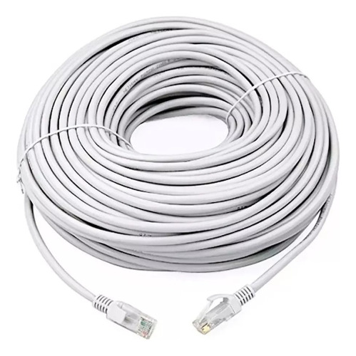 Cable Red Utp Cat 5e Lan Rj45 50 Metros Blanco