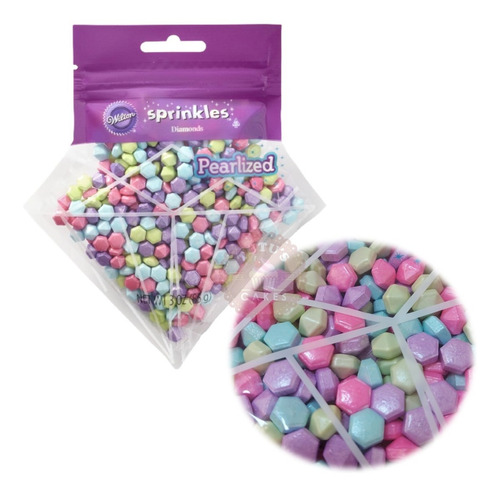 Sprinkles Diamantes Perlados Comestible 85gr Wilton