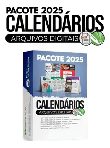 Mega Pacote Calendários 2025 Completo Em Corel #2028