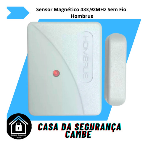 Sensor Magnético Sem Fio Hombrus 433,92 Mhz Code Learn