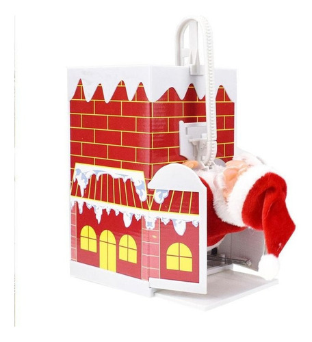 ( Papá Noel Cantante Eléctrico Escalando La Chimenea