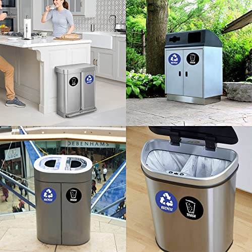 Paquete De 6 Pegatinas Linkidea Para Papelera De Reciclaje,