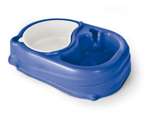 Comedouro Duplo P/caes E Gatos N.02 Azul