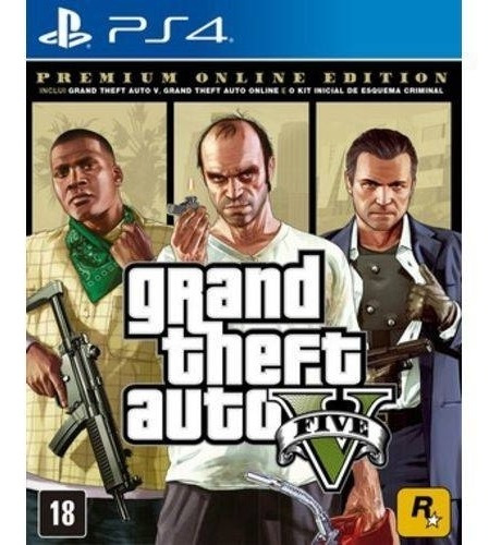 Ps4 Grand Theft Auto V 5 Gta 5 Mídia Física Novo Português