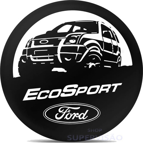 Capa Estepe Eco Sport Ford Aro 13 Ao 16 Com Cadeado Cabo 