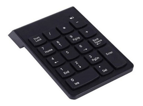 Teclado Mini Numérico Inalámbrico Usb 18 Teclas Notebook Pc Color del teclado Negro