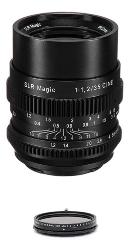 Slr Magic Cine 35mm F/1.2 Fe Lente With Variable Neutral Den