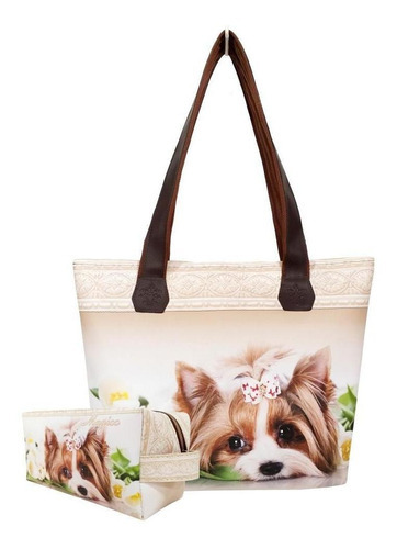 Bolsa Feminina Necessaire Pet Cachorrinha Charmosa, Magicc