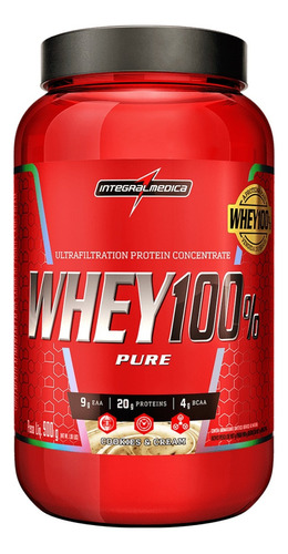 Suplemento Em Pó Pote Whey Protein 100% Pure Sabor Cookies And Cream