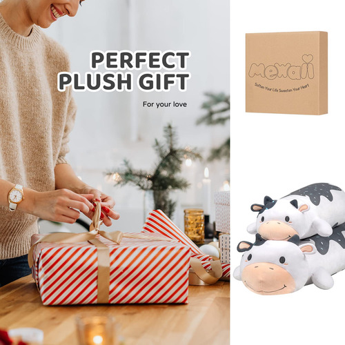 Almohada Peluche Kawaii Vaca Lechera 89 Cm Para Niños Color