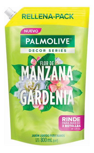 Jabón Líquido Para Manos Palmolive Flor De Manzana 800 Ml