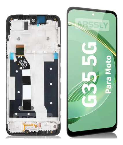 Tela Frontal Display Ori Para Moto G35 5g Xt2433 Com Aro Preto