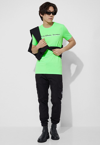 Polera Mixed Institutional Verde Calvin Klein
