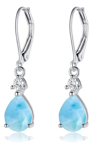 Aretes De Plata De Ley 925 Con Topacio Azul, Amatista/arco I