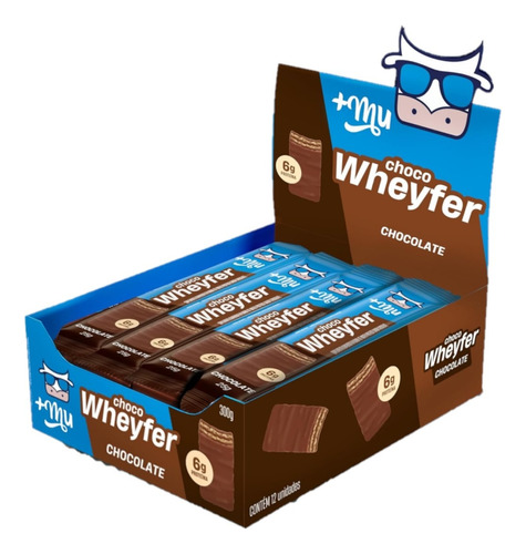 Barrinha Proteína Choco Wheyfer Chocolate Caixa 12un Mais Mu