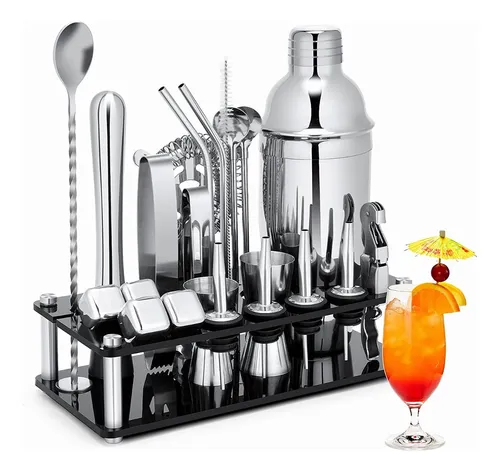 Juego De Cócteles Para Bar Pub Cocktail Shaker Set 23 Piezas