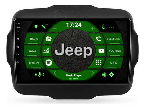 Central Multimídia Jeep Renegade MidiamultiS300 Ram3 Rom32 Carplay Cor Preto
