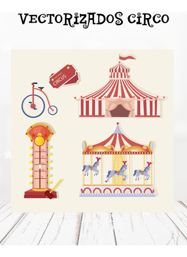 Kit Imágenes Vectorizadas Circo Payasos Ticket Clown